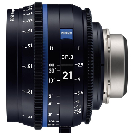 ZEISS CP.3 21mm T2.9 F Mount Cine Lens - Feet