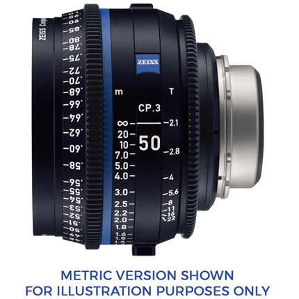 ZEISS CP.3 50mm T2.1 F Mount Cine Lens - Feet