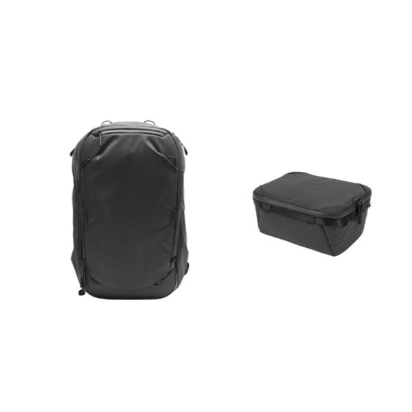 Peak Design Travel Backpack 45L Black Content Bundle (with Medium Cube)