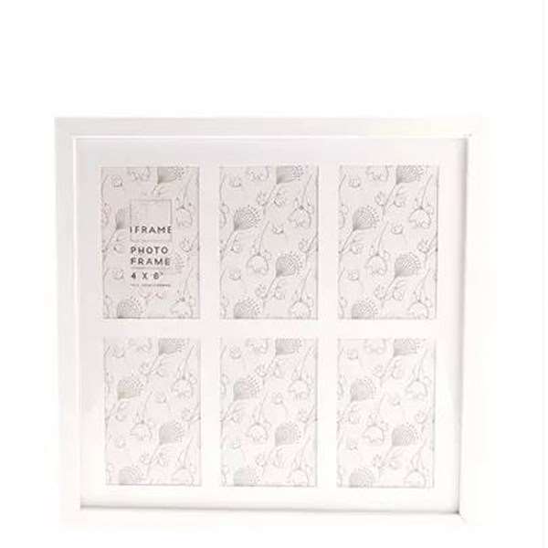 iFrame Multi Aperture Frame for six 4x6 Photos White 39cm