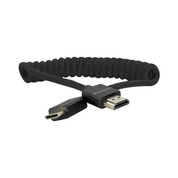 Kondor Blue HDMI Mini to HDMI Coiled 12-24 Inch Cable Black