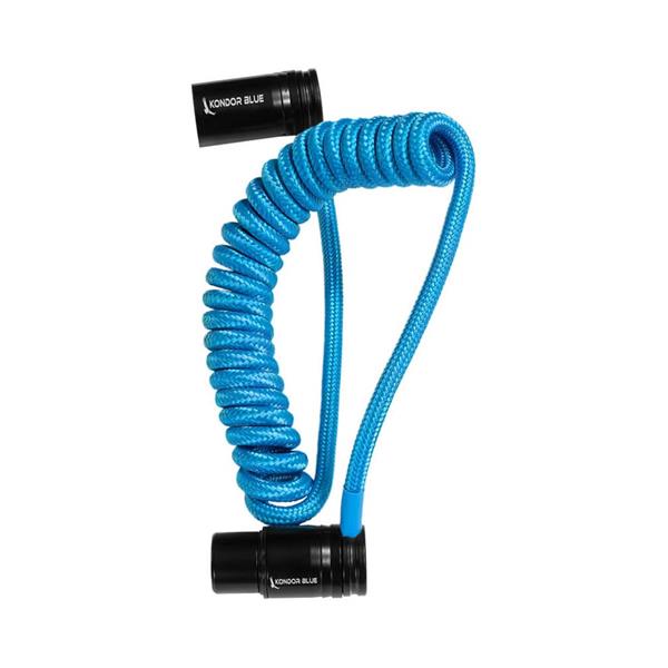 Kondor Blue XLR Coiled RA 12-24 Inch Cable Blue