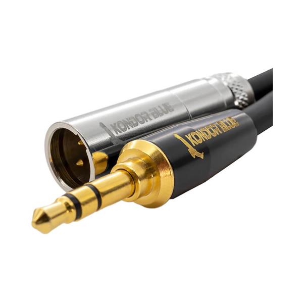 Kondor Blue Mini XLR to 3.5mm Gold Stereo Plug 14-in Cable Black