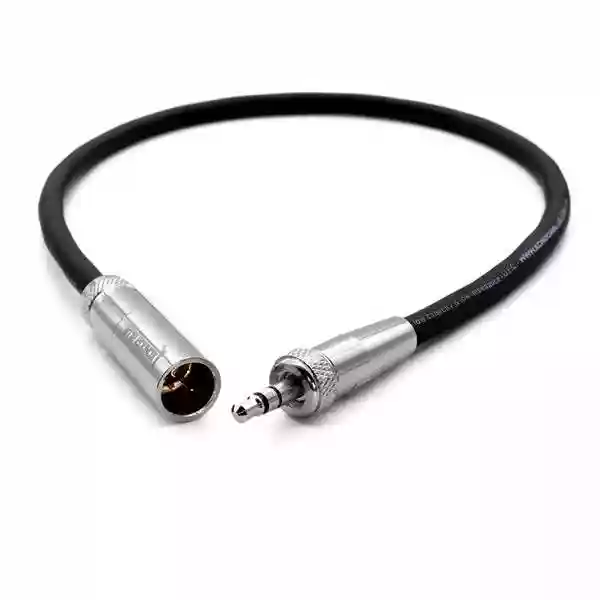 Kondor Blue Mini XLR to 3.5mm Locking Screw-On Stereo Plug Audio Cable