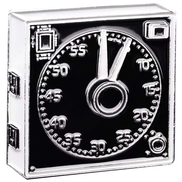 Official Exclusive Gralab Model 300 Electro-Mechanical Darkroom Timer Clock Pin Badge