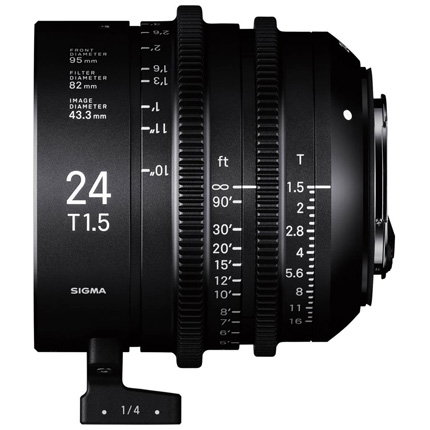 Sigma 24mm T1.5 FF High Speed Prime Cine Lens PL Mount