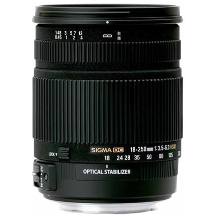 Sigma 18-250mm f/3.5-6.3 DC Macro OS HSM Lens Canon EF
