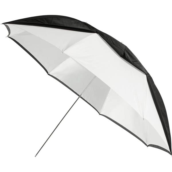 Westcott Convertible Umbrella - Optical White Satin with Removable Black Cover (60
