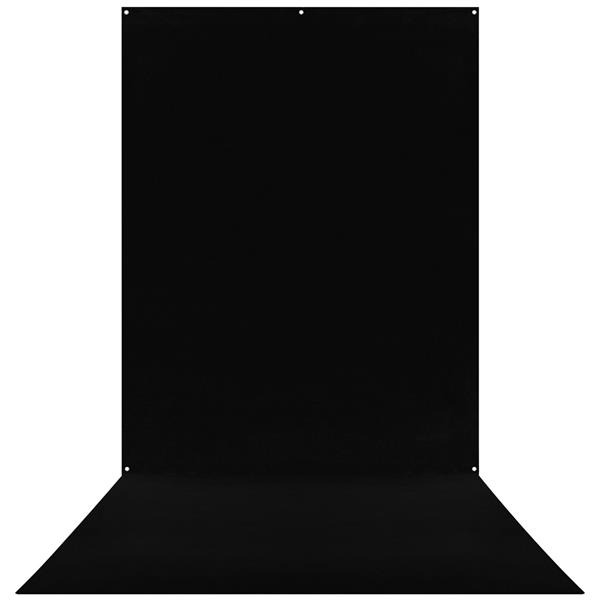 Westcott X-Drop Wrinkle-Resistant Backdrop - Rich Black Sweep (5' x 12')