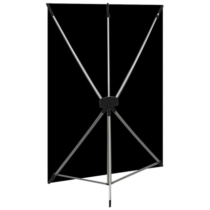 Westcott X-Drop Kit with 5' x 7' Wrinkle-Resistant Backdrop (Rich Black) (578K)