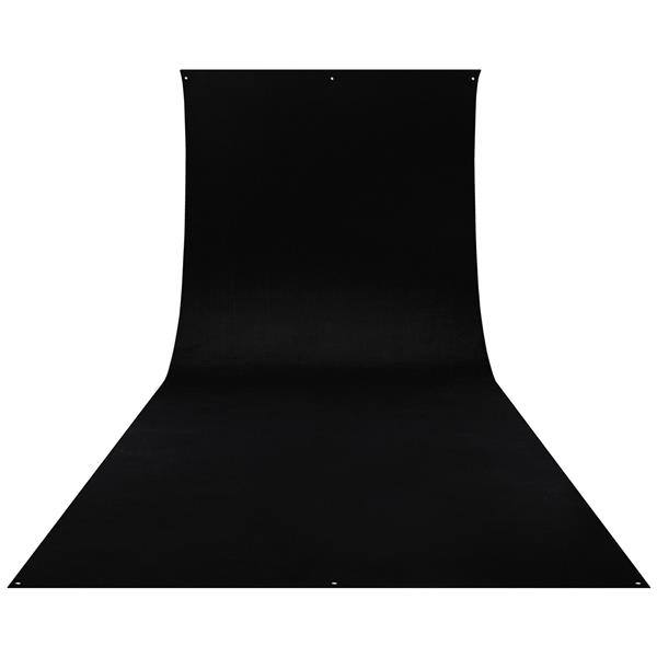 Westcott Wrinkle-Resistant Backdrop - Rich Black (9' x 20')
