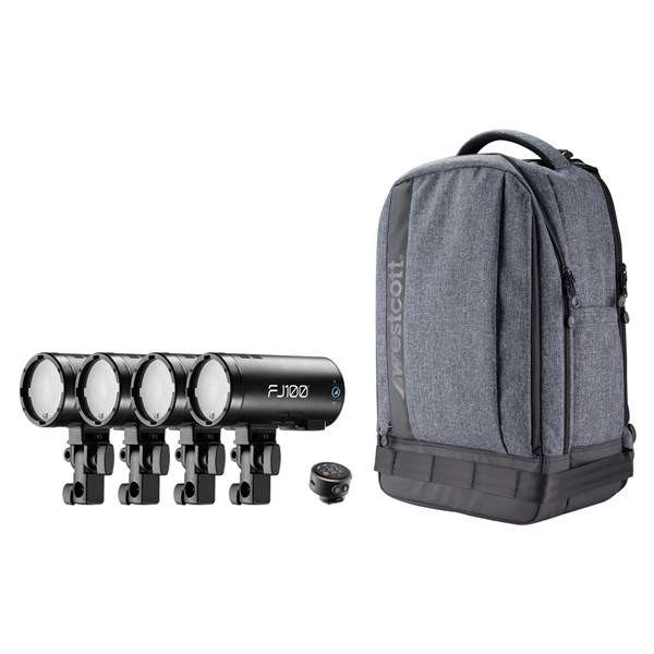 Westcott FJ100 4-Light Backpack Kit with FJ-T1 S Sony Trigger