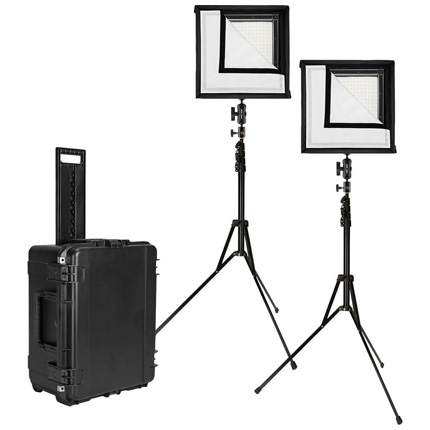 Westcott Flex 1' x 1' Daylight LED Mat 2-Light Cine Studio Kit (7550-AG)