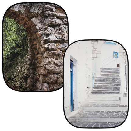 Manfrotto Perspective BG Stone Archway & Grecian Steps 2.15 x 1.54m Studio Background