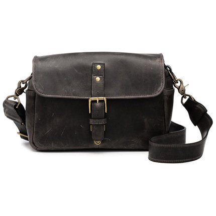 ONA Bowery Dark Truffle Leather Shoulder Bag