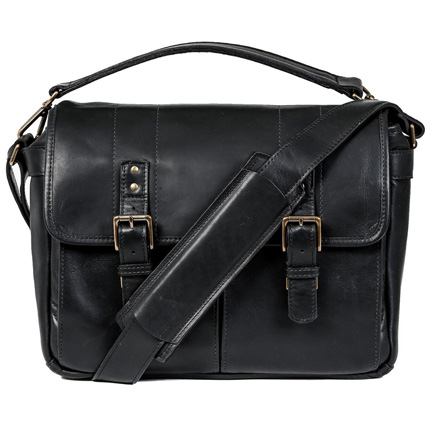 ONA Prince Street Black Leather Messenger Bag