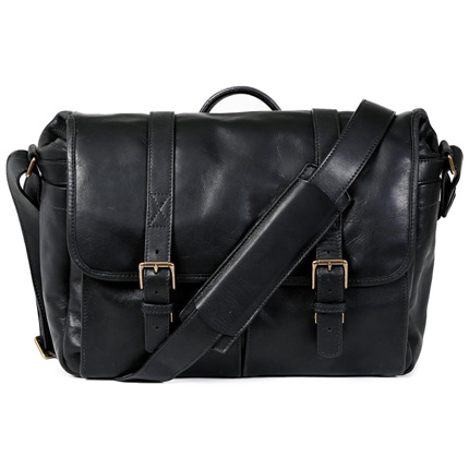 ONA Brixton Black Leather Messenger Bag