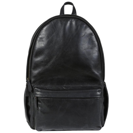 ONA Clifton Black Leather Backpack