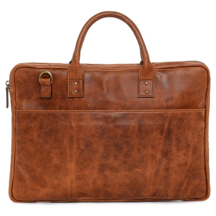 ONA Kingston Antique Cognac Leather Briefcase
