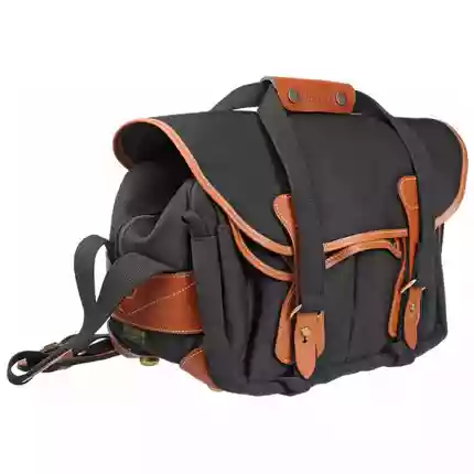 Billingham 225 Shoulder Bag - Black Canvas/Tan 