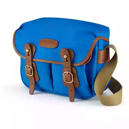 Billingham Hadley Small Shoulder Bag - Imperial Blue Canvas/Tan