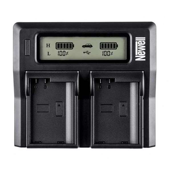Newell DC-LCD Dual Channel Charger for LP-E6 Batteries
