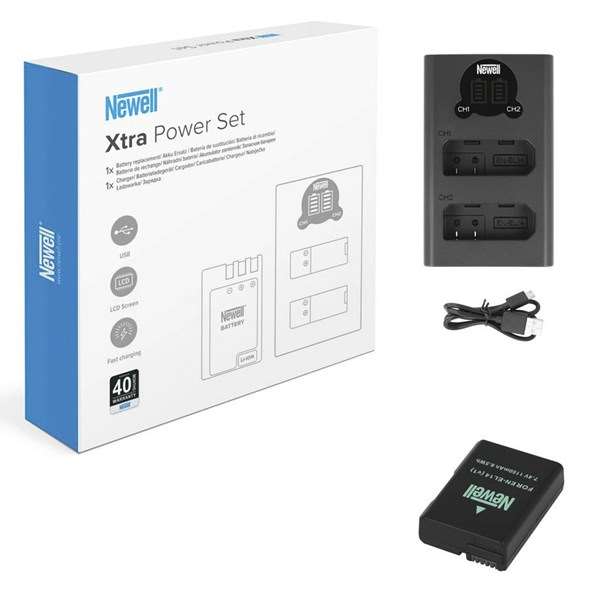 Newell Xtra Power Set 1x Charger and 1x EN-EL14 Battery for Nikon