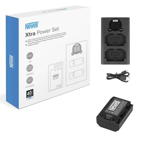 Newell Xtra Power Set 1x Charger and 1x NP-FZ100 Battery for Sony