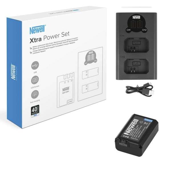 Newell Xtra Power Set 1x Charger and 1x NP-FW50 Battery for Sony