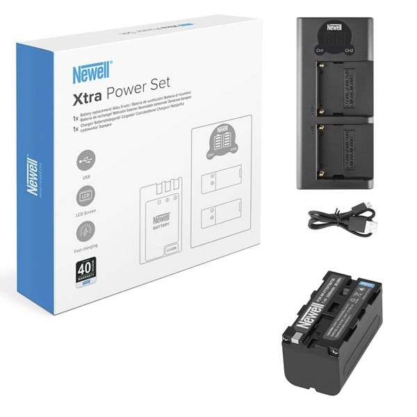 Newell Xtra Power Set 1x Charger and 1x NP-F770 Battery for Sony