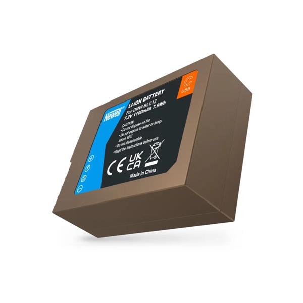 Newell Battery DMW-BLC12 with USB-C Onboard Recharge for Panasonic