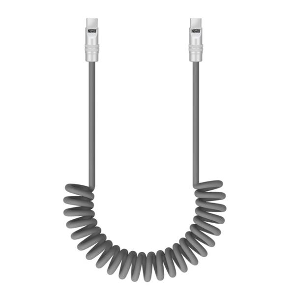 Newell USB-C - USB-C 100 W Cable 1.5m Silicone Spiral Grey