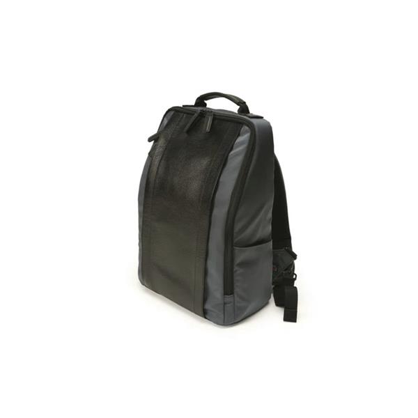 Artisan&Artist Leather Panel Backpack Grey