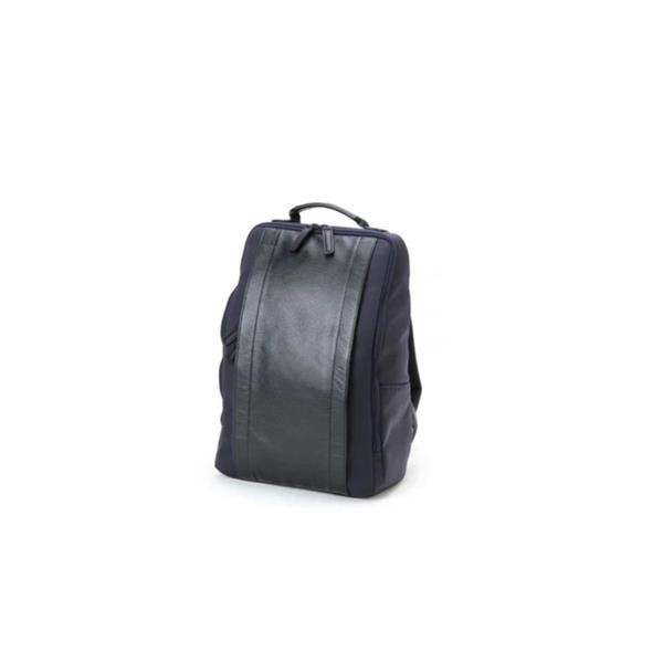 Artisan&Artist Leather Panel Backpack Navy