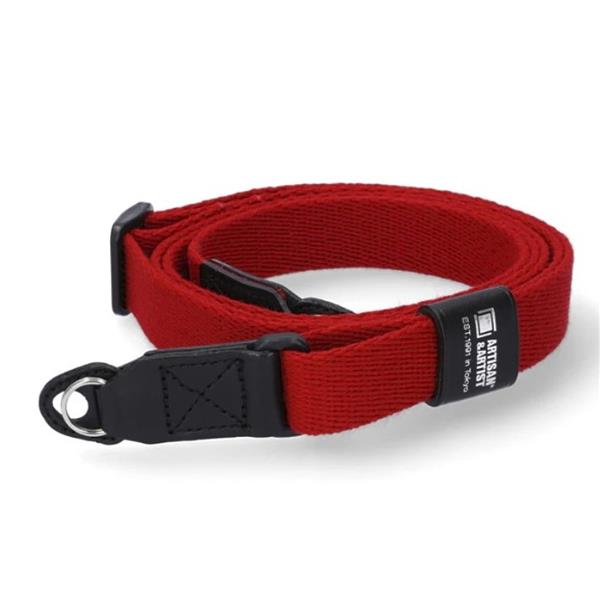 Artisan&Artist Slim and Soft Cloth Camera Strap Red