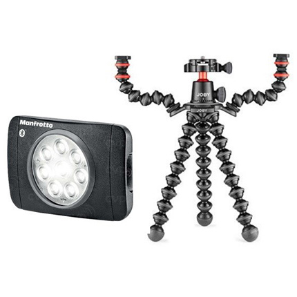 Manfrotto Vlogging kit Gorillpoad 3k rig with Lumimuse 8 LED light