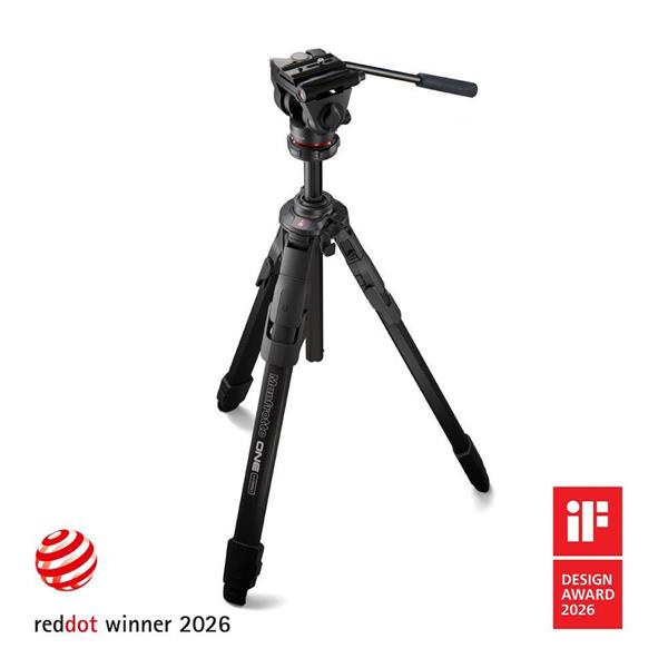 Manfrotto ONE Aluminium Tripod with 500X Fluid Head Open Box
