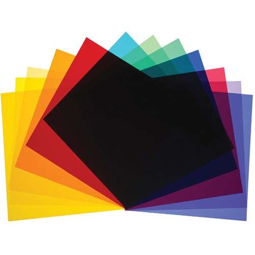 Broncolor Colour Filters for P65  P45  PAR and Background Reflector set of 12 pieces