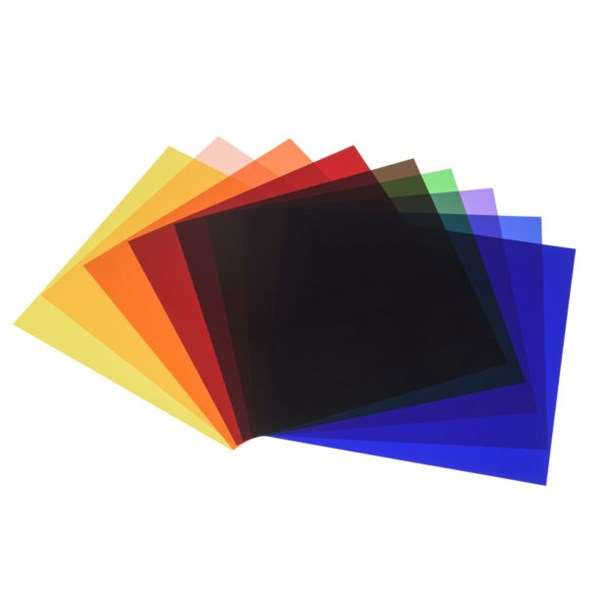 Broncolor colour filters for barn door for L40 set of 9 pieces