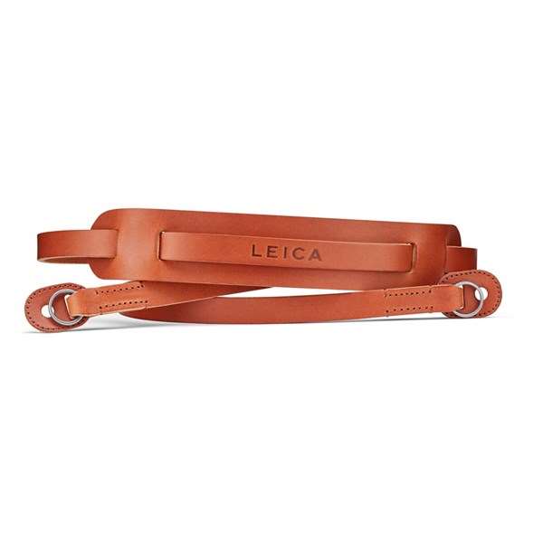 Leica M11-D Carrying Strap with Shoulder Pad Cognac Leather