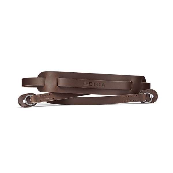 Leica Carrying Strap with Shoulder Pad Leather Dark Brown