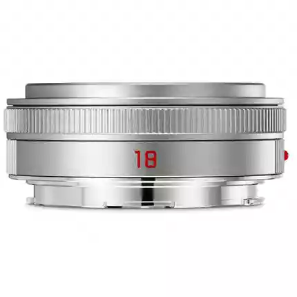 Leica Elmarit TL 18 mm f/2.8 ASPH Pancake Lens Silver Anodised