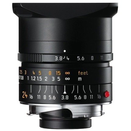 Leica Elmar M 24mm f/3.8 ASPH Lens Black Anodised