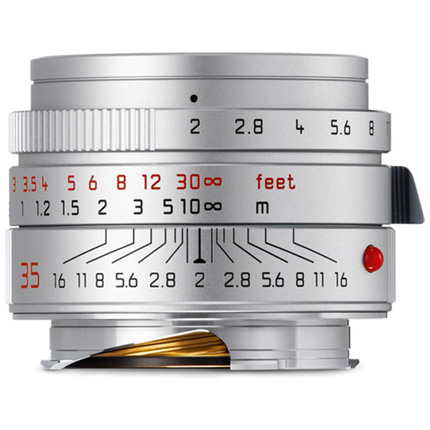 Leica Summicron M 35mm f/2 ASPH Lens Silver Anodised