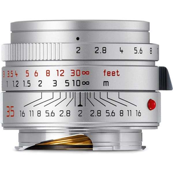 Leica Summicron M 35mm f/2 ASPH Lens Silver Anodised Open Box