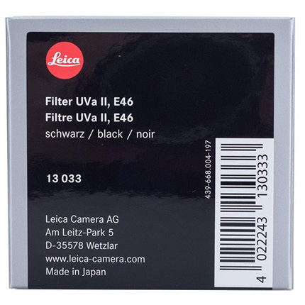 Leica Filter UVa II 46mm Black