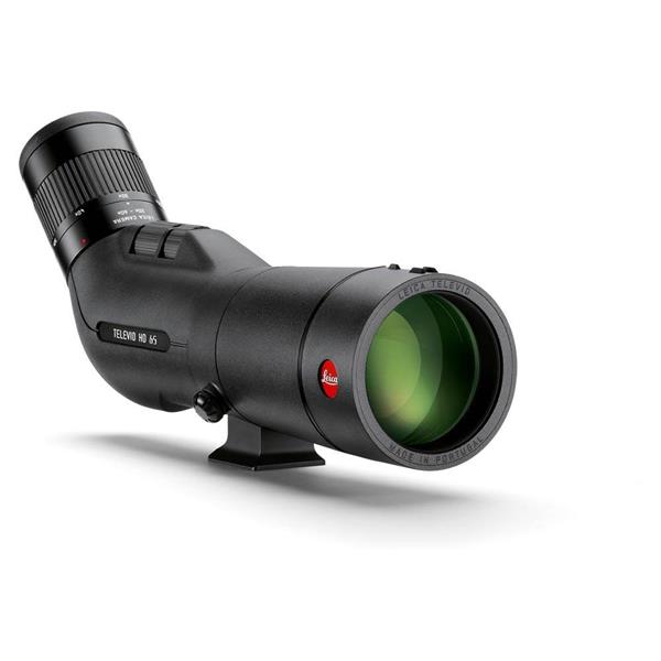 Leica Televid HD 65 Kit Angled View with Vario Eyepiece 20x-60x Open Box