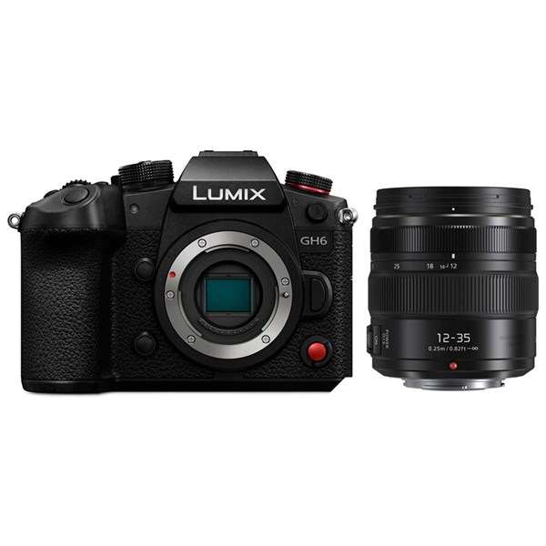 Panasonic Lumix GH6 Camera with 12-35mm f/2.8 II Lens and Battery
