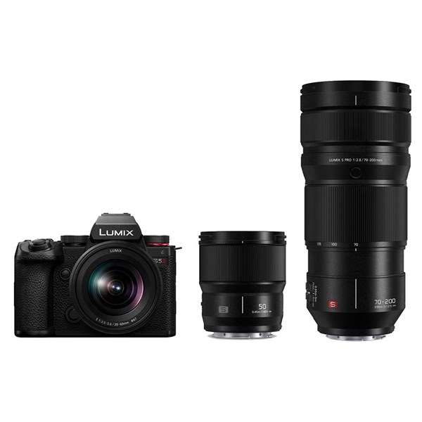 Panasonic Lumix S5 II with 20-60mm, 50mm and 70-200mm Lens Kit