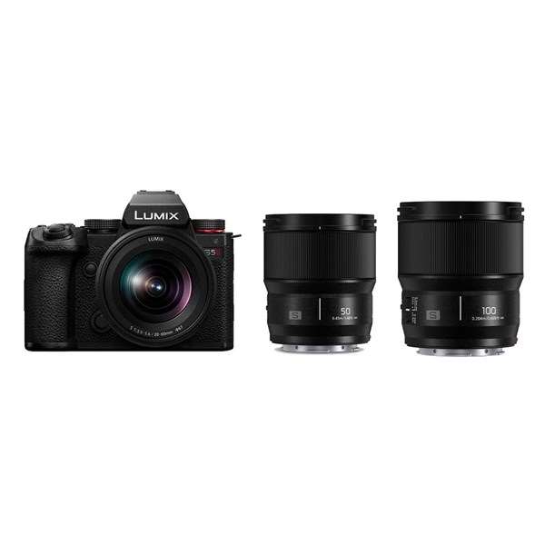 Panasonic Lumix S5 II with 20-60mm, 50mm and 100mm Lens Kit